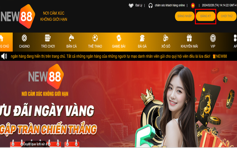 Đăng nhập New88